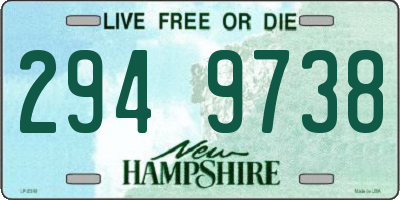 NH license plate 2949738