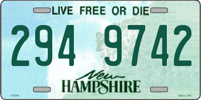 NH license plate 2949742