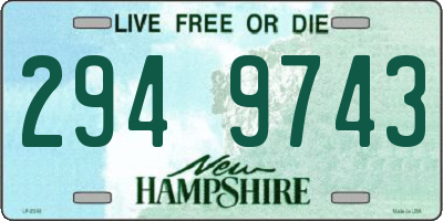 NH license plate 2949743