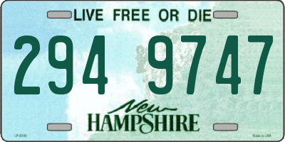 NH license plate 2949747