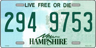 NH license plate 2949753