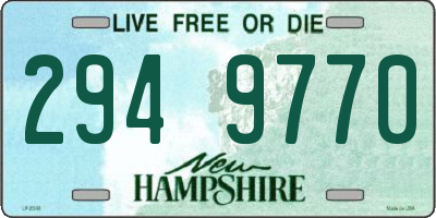 NH license plate 2949770