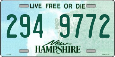 NH license plate 2949772