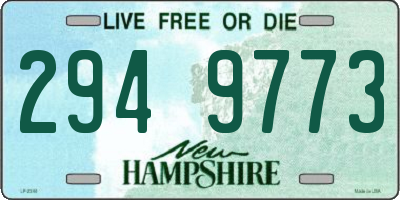 NH license plate 2949773