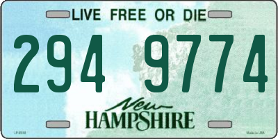NH license plate 2949774