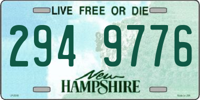 NH license plate 2949776