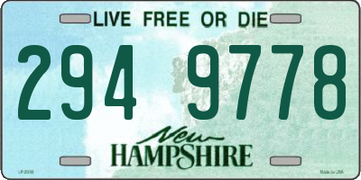 NH license plate 2949778