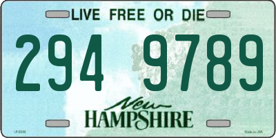 NH license plate 2949789