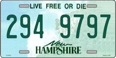 NH license plate 2949797