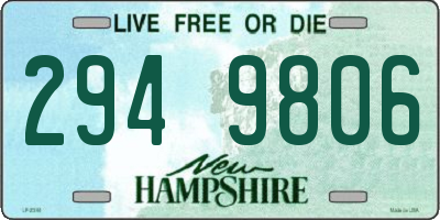 NH license plate 2949806