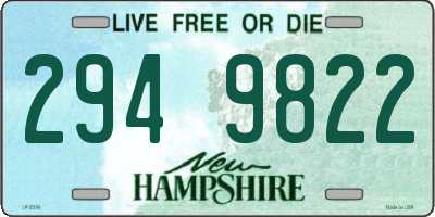 NH license plate 2949822