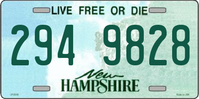 NH license plate 2949828