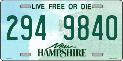 NH license plate 2949840