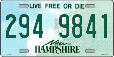NH license plate 2949841