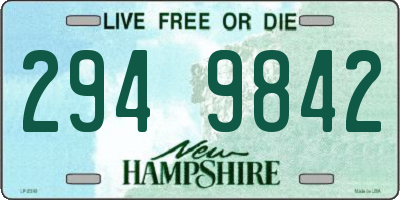 NH license plate 2949842