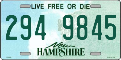 NH license plate 2949845