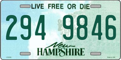 NH license plate 2949846