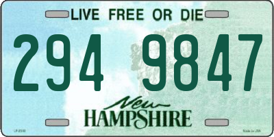 NH license plate 2949847