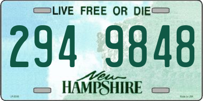 NH license plate 2949848
