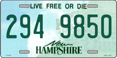 NH license plate 2949850