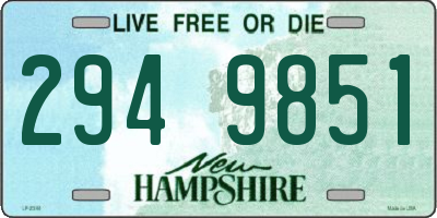 NH license plate 2949851