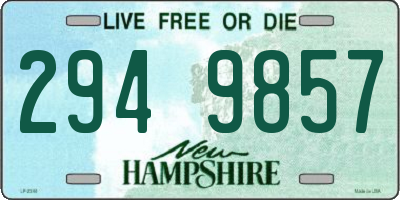 NH license plate 2949857