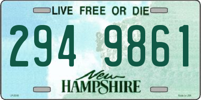 NH license plate 2949861