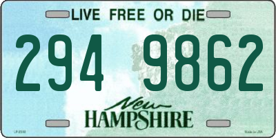 NH license plate 2949862