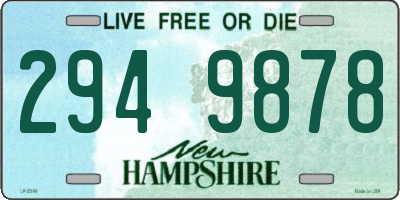 NH license plate 2949878