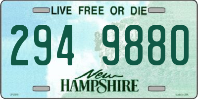 NH license plate 2949880