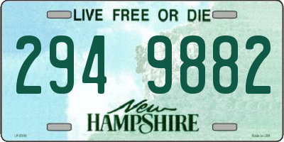 NH license plate 2949882