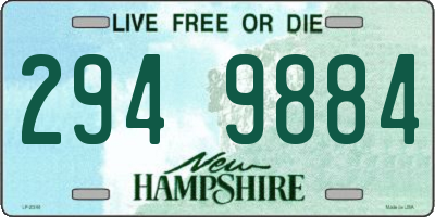 NH license plate 2949884