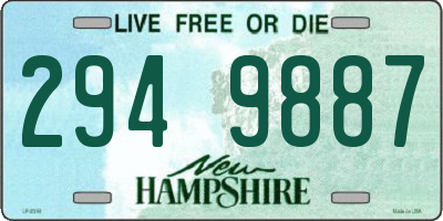 NH license plate 2949887