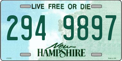 NH license plate 2949897