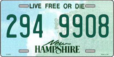 NH license plate 2949908