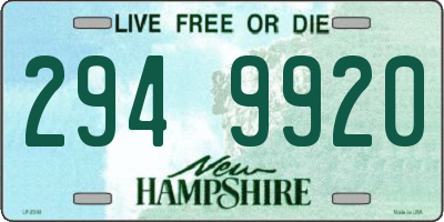 NH license plate 2949920