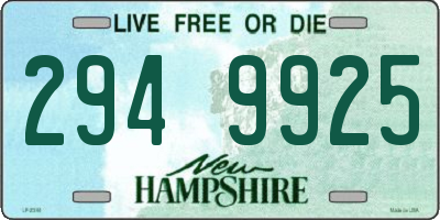 NH license plate 2949925