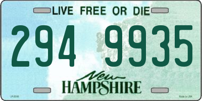 NH license plate 2949935
