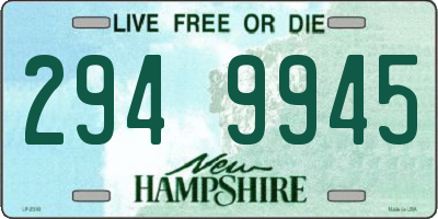 NH license plate 2949945
