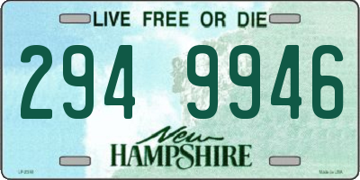 NH license plate 2949946