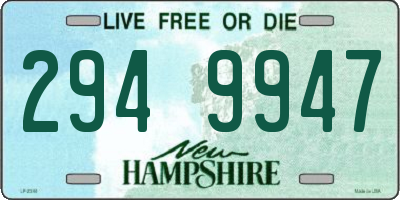 NH license plate 2949947
