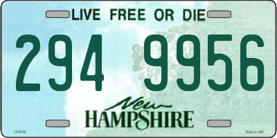 NH license plate 2949956