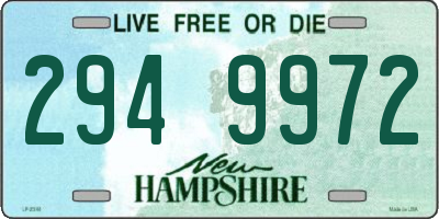 NH license plate 2949972