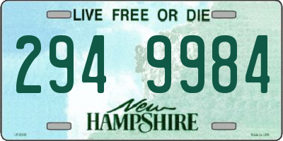 NH license plate 2949984