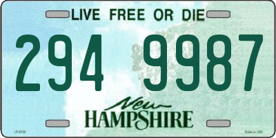 NH license plate 2949987