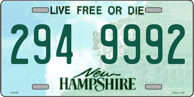 NH license plate 2949992
