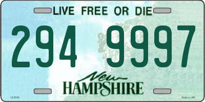 NH license plate 2949997