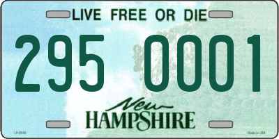 NH license plate 2950001