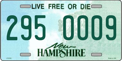 NH license plate 2950009