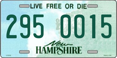 NH license plate 2950015